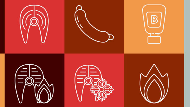 定线锅铲火焰酱汁瓶鱼图片下载