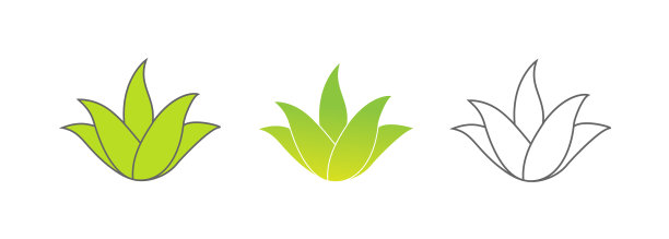 一套芦荟图标收集扁平图标图片下载