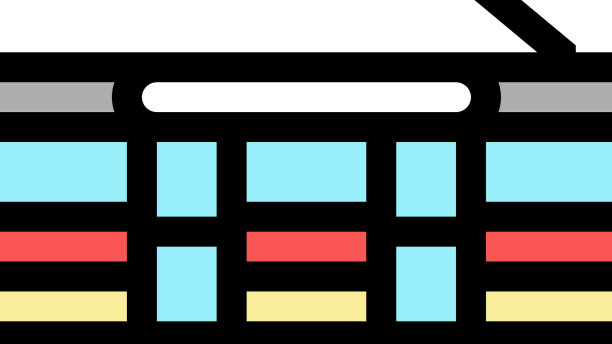 城市圈有轨电车彩色图标图片下载