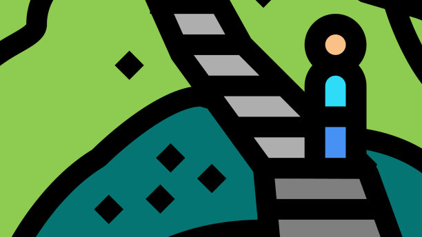 楼梯彩色俳句图标图片下载