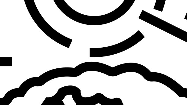 日落非洲线图标图片下载