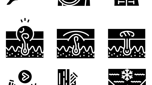 内生头发问题治疗图标集图片下载