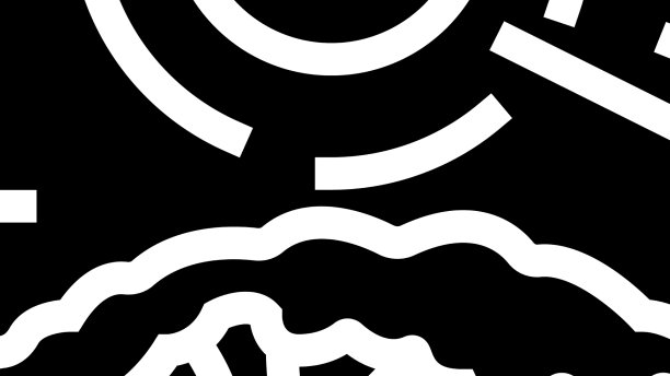 日落非洲字形图标图片下载