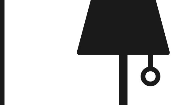 黑色台灯图标孤立在白色背景上图片下载