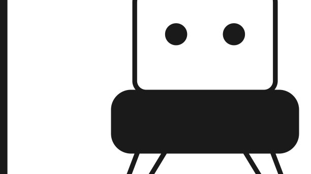 黑色扶手椅图标孤立在白色背景图片下载