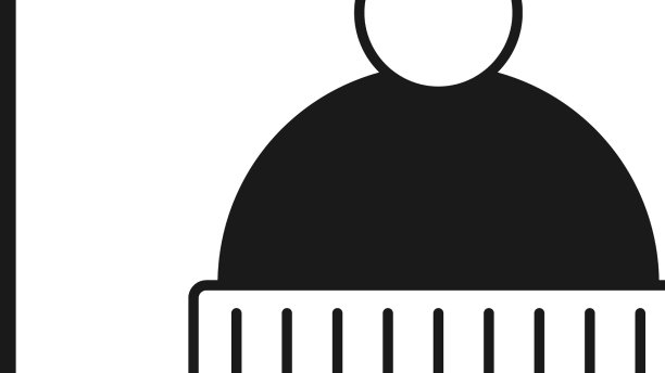 黑色无檐帽图标孤立在白色背景图片下载