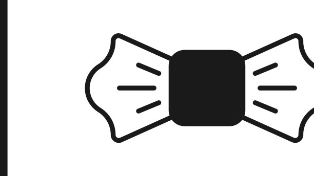 黑色领结图标孤立在白色背景图片下载