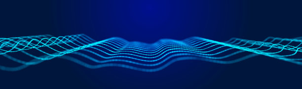 未来的波。网络空间中的网络连接结构。3 d渲染。图片下载