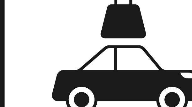 黑色汽车保险图标孤立在白色图片下载