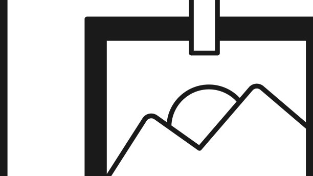 黑色相框图标孤立的白色图片下载