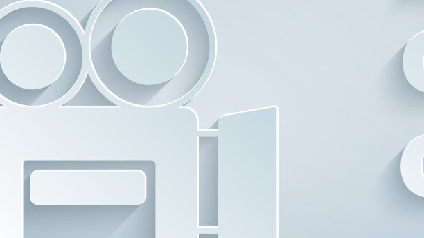 剪纸怀旧电影相机图标孤立上图片下载