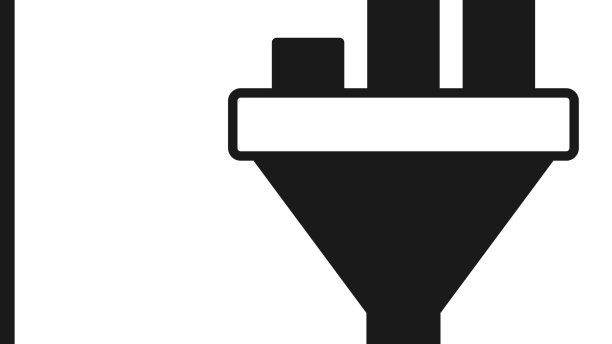 黑色销售漏斗与图表的市场营销和图片下载