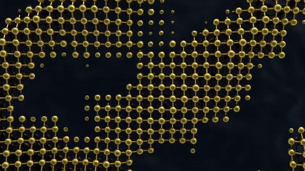 生态科学的抽象背景是用吸附网格在海洋或海洋表面清洁污染。三维演示图片下载