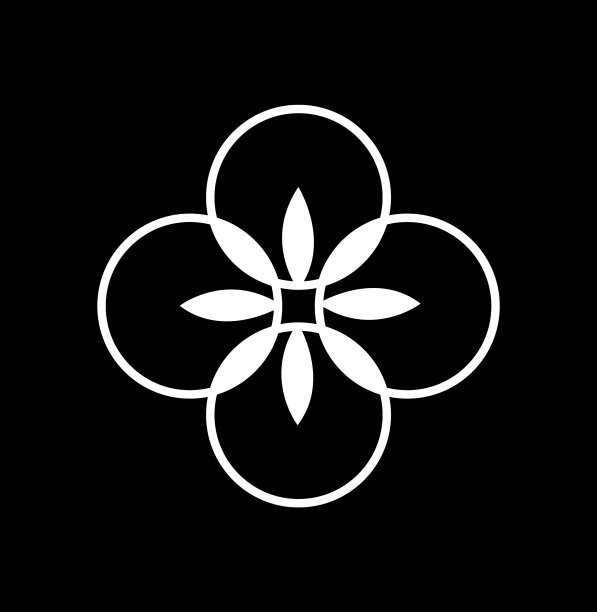 4个圆形带花的图标4个圆形花图片下载