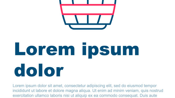 线条木桶图标孤立在灰色上图片下载