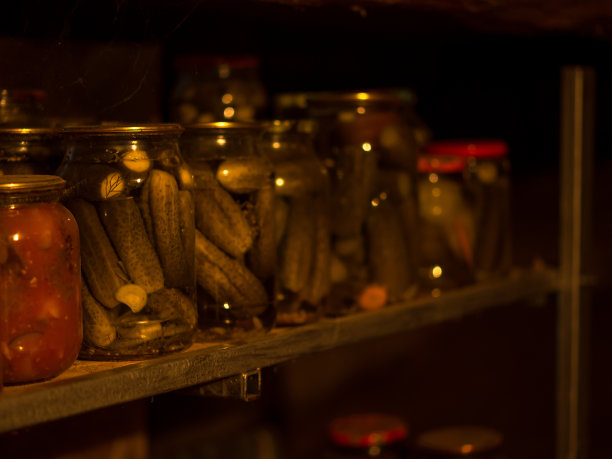 这所房子的地窖里装满了过冬用的咸菜和蜜饯。图片下载