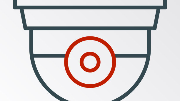 线路监控摄像头图标被隔离在白色图片下载