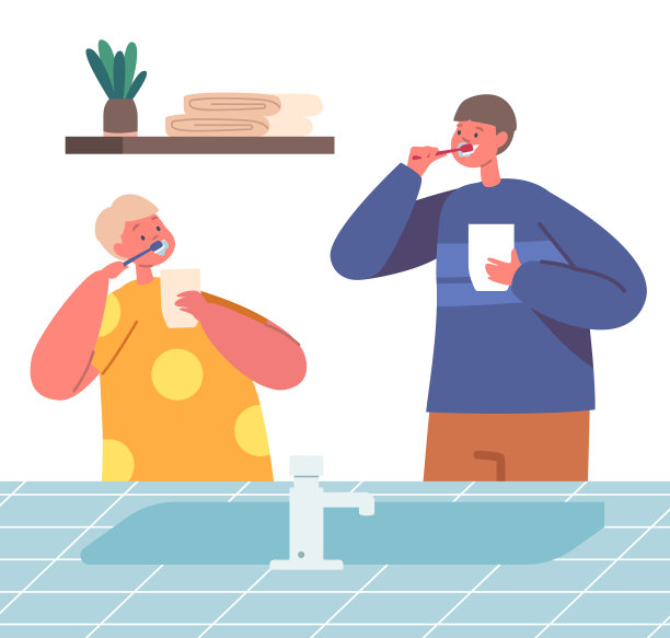 儿童晨间例行口腔保健图片下载