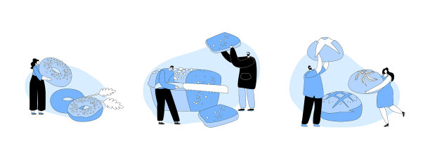 设人吃面包的概念小雄和图片下载