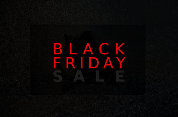 黑色星期五红色文字黑色皮革矩形图片下载