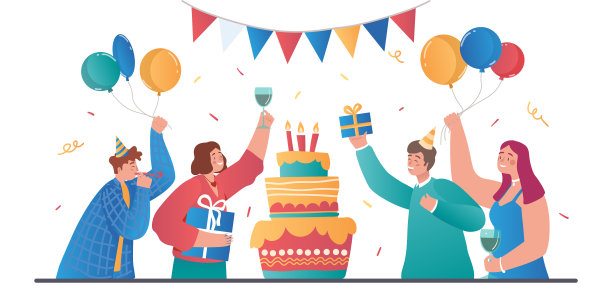 人们庆祝生日图片下载