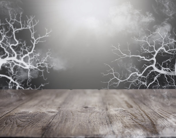 夜景背景上的木板图片下载