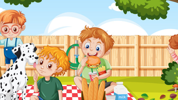 孩子们在后院活动图片下载