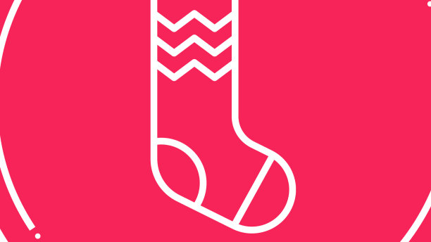 白线袜子图标孤立在白色背景图片下载