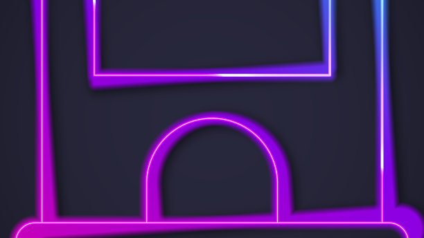 发光的霓虹灯线售票处买票图片下载