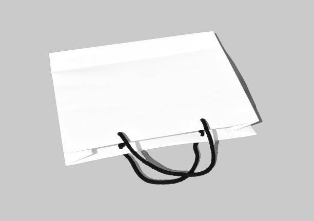 模拟躺着的白色纸袋图片下载