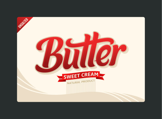 矢量黄油包装设计图片下载