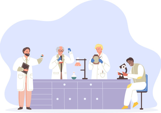 一群研究化学的科学家图片下载