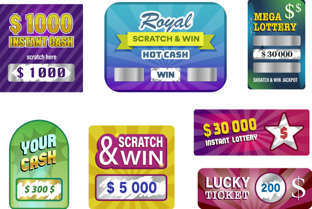 即时抓挠彩票中奖者的彩票图片下载