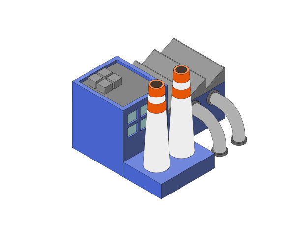 工业厂房三维轮廓等距图片下载