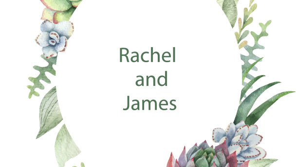 水彩手绘请柬图片下载