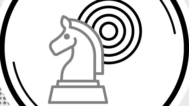 线象棋图标孤立的灰色背景图片下载