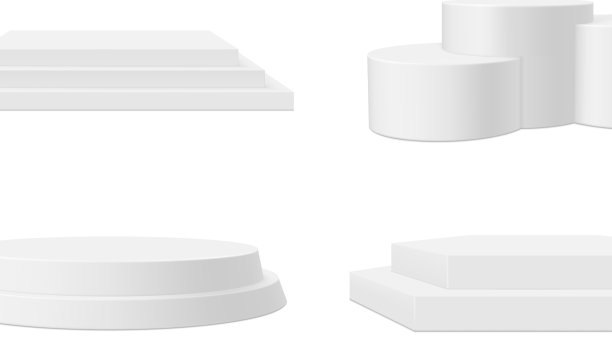 白色冠军领奖台现实模板收集图片下载