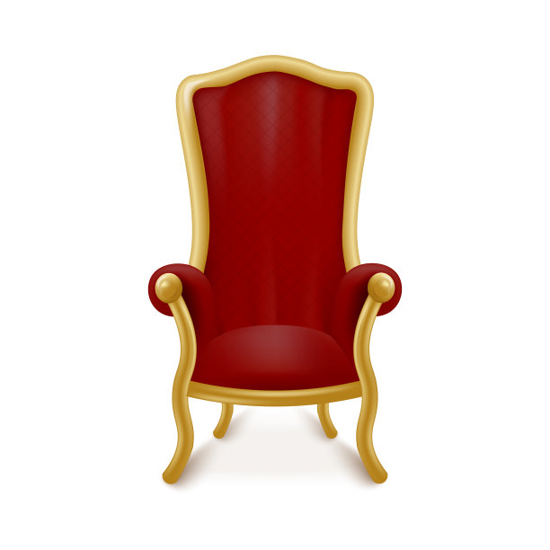 现实的红色皇家宝座与阴影图片下载