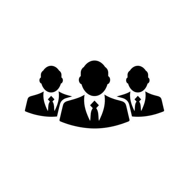 企业、经理、官员的icon。黑色的矢量图形。图片下载