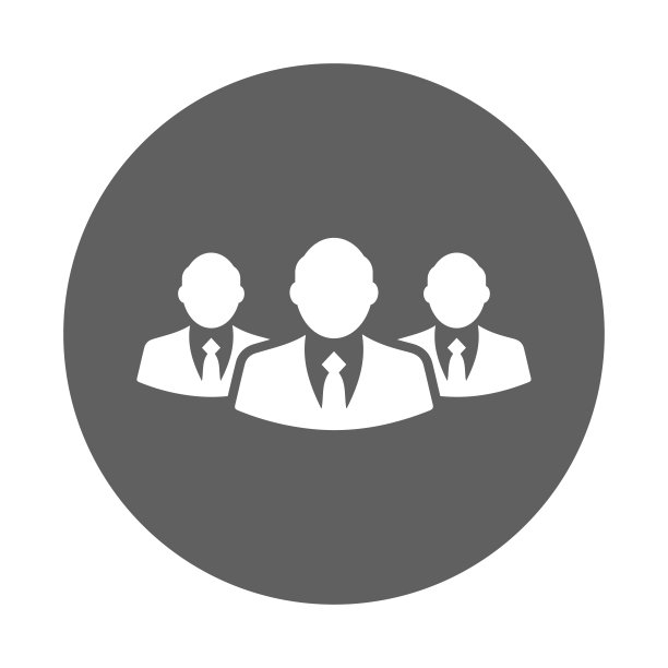 企业、经理、官员的icon。灰色的矢量图形。图片下载