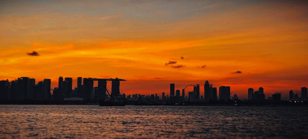 日落新加坡城市图片下载