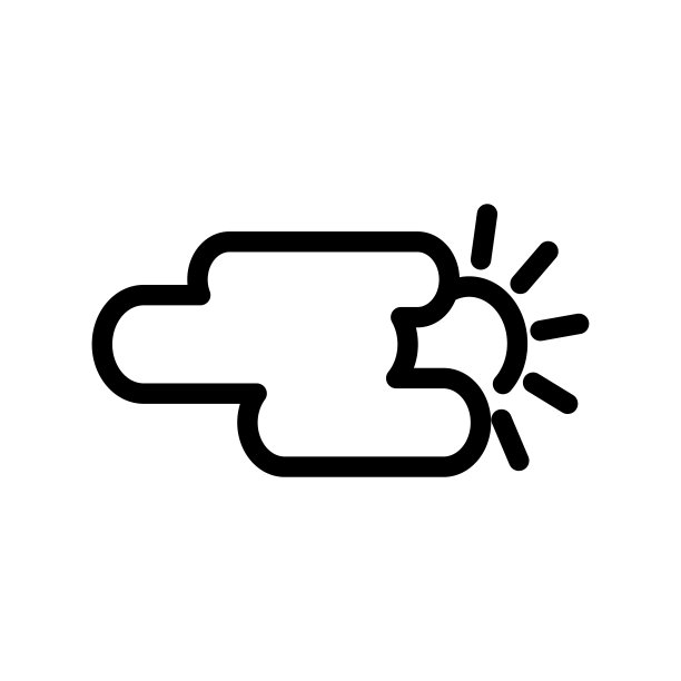 插图矢量图形的部分多云图标图片下载