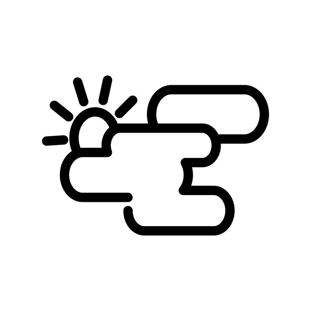 插图矢量图形的部分多云图标图片下载