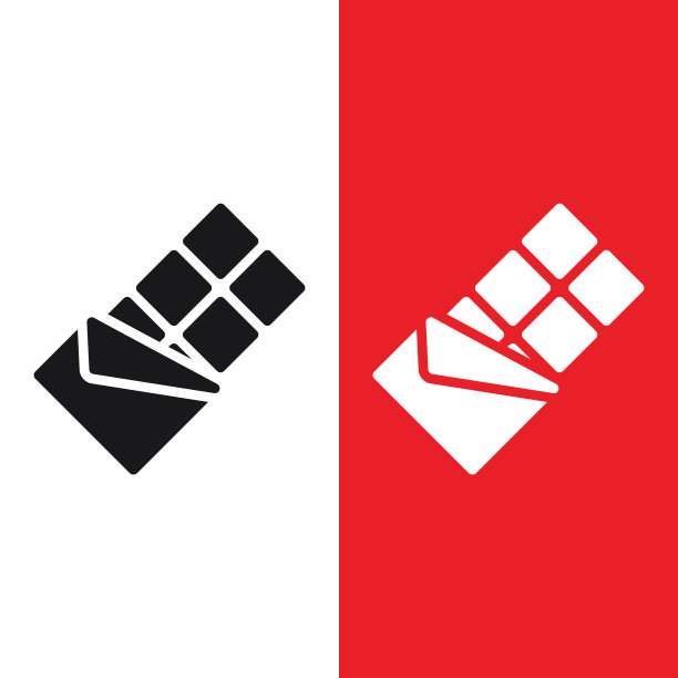 圣诞节圣诞巧克力棒矢量图标在字形图片下载