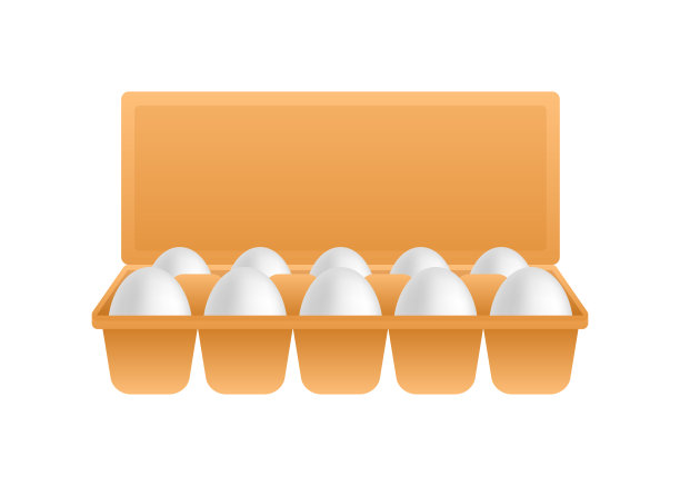 卡通鸡蛋。透明背景。3 d矢量图标图片下载