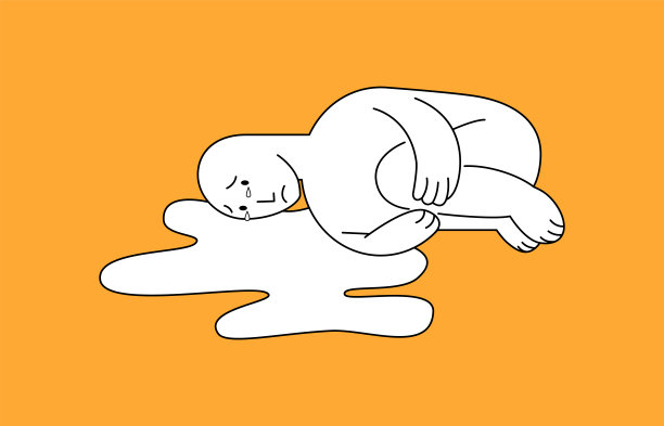 心理健康、疾病、大脑发育及医疗理念。男人坐着哭泣。图片下载