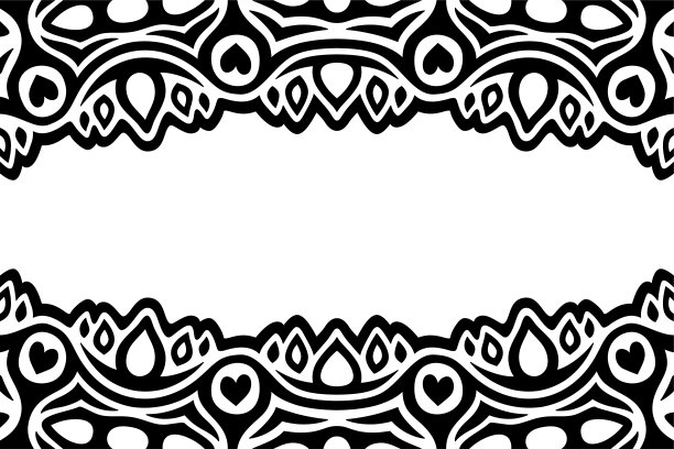 矢量艺术与抽象的黑色情人节的边界图片下载