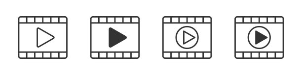 视频图标。矢量插图。图片下载