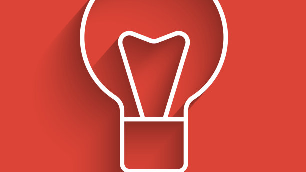 白线灯泡与概念的想法图标图片下载