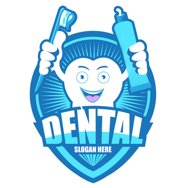 卡通微笑牙齿标志图片下载